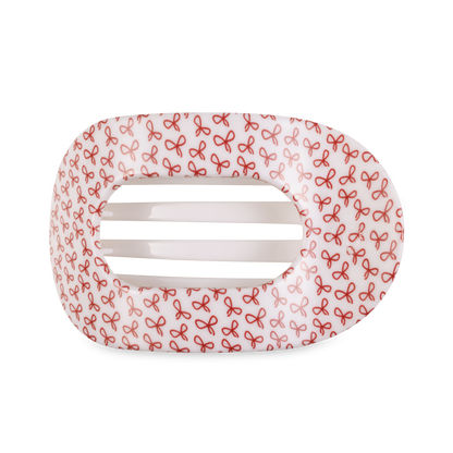 TELETIES - Flat Round Hair Clip | Large | Santa Tucker