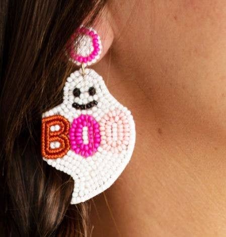 Viv&Lou - Pink Love You Boo Earrings