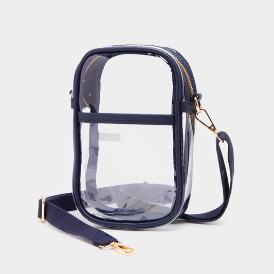 Clear Crossbody Bag: Navy