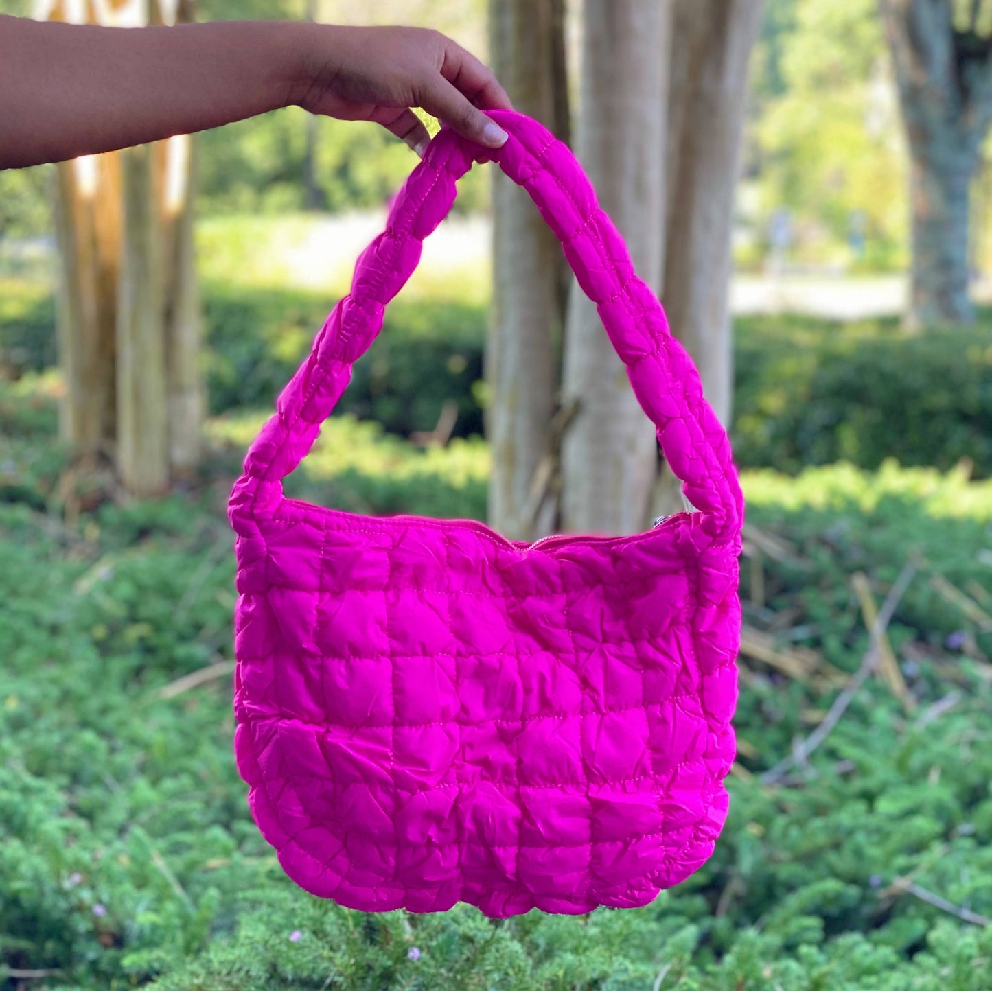 Everyday All At Once Quilted Bag: Deep Pink