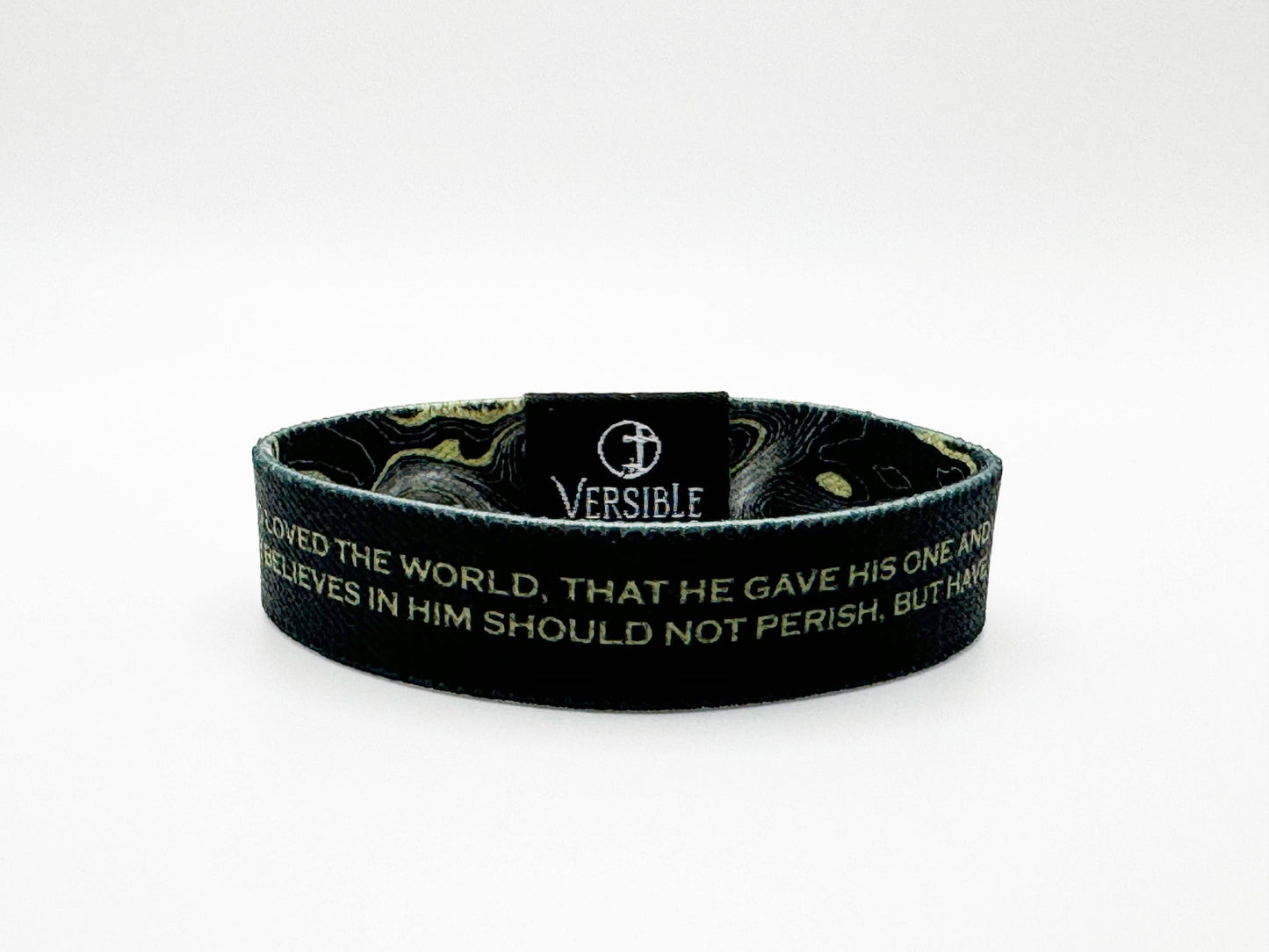 Versible - Gold Vein / John 3:16 Wristband: Small