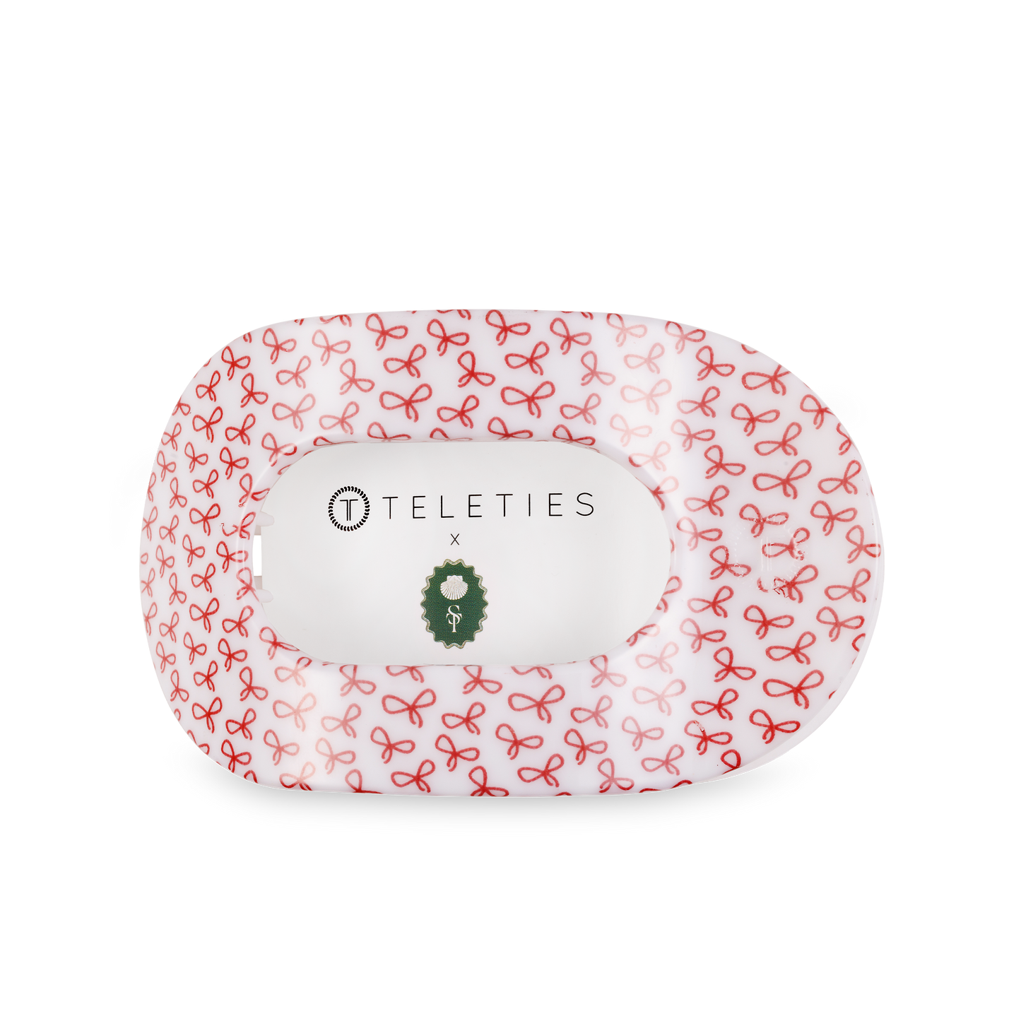 TELETIES - Flat Round Hair Clip | Medium | Santa Tucker