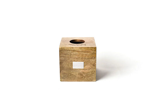 MINI SQUARE WOOD TISSUE BOX