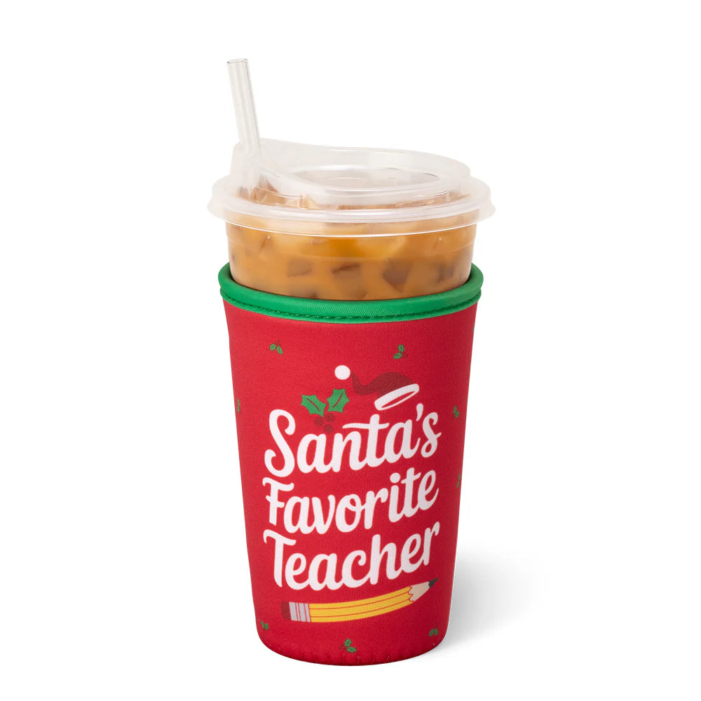 Santas Favorite Teacher Cup Coolie