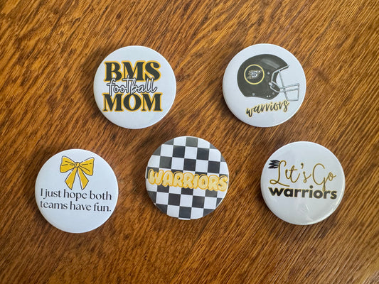 Belton Middle School Warrior Buttons