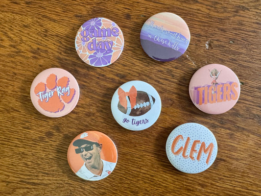 Clemson Fan Gameday Buttons