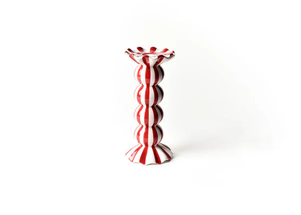 Red Stripe Candle Holder