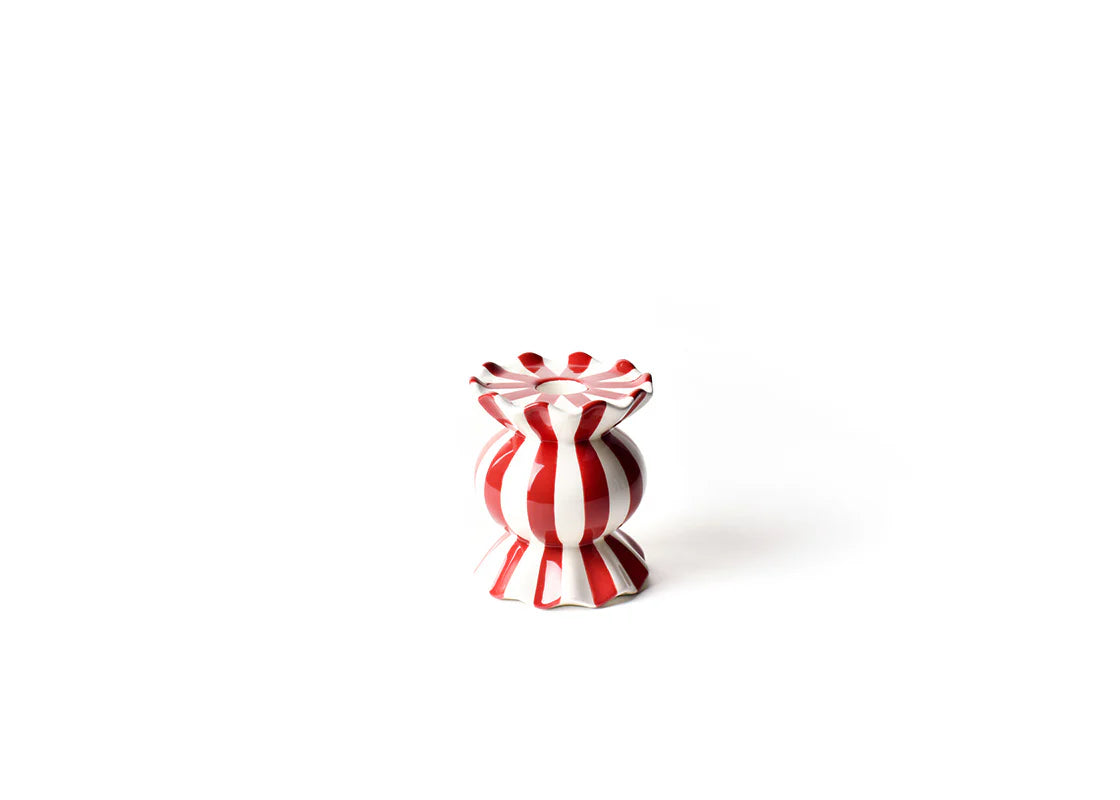 Red Stripe Candle Holder