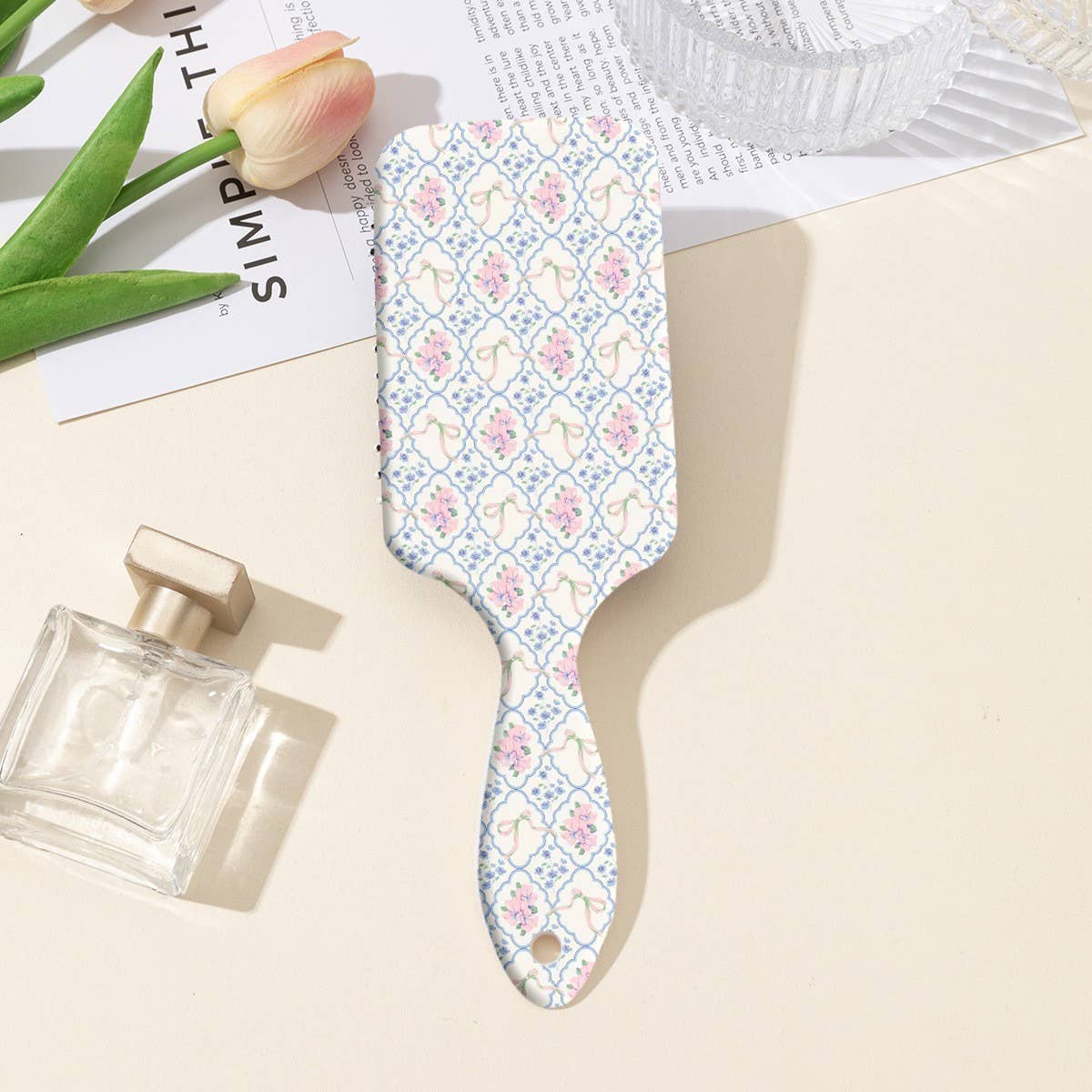 JOSSLYN by wall to wall - LARGE DETANGLE PADDLE HAIR BRUSH COMB | 40HC100: BOW B