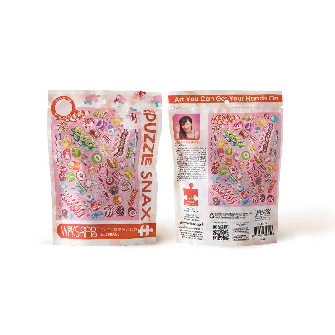 WerkShoppe - Holiday Sweets 100 Puzzle Snax | Kids Christmas Gift
