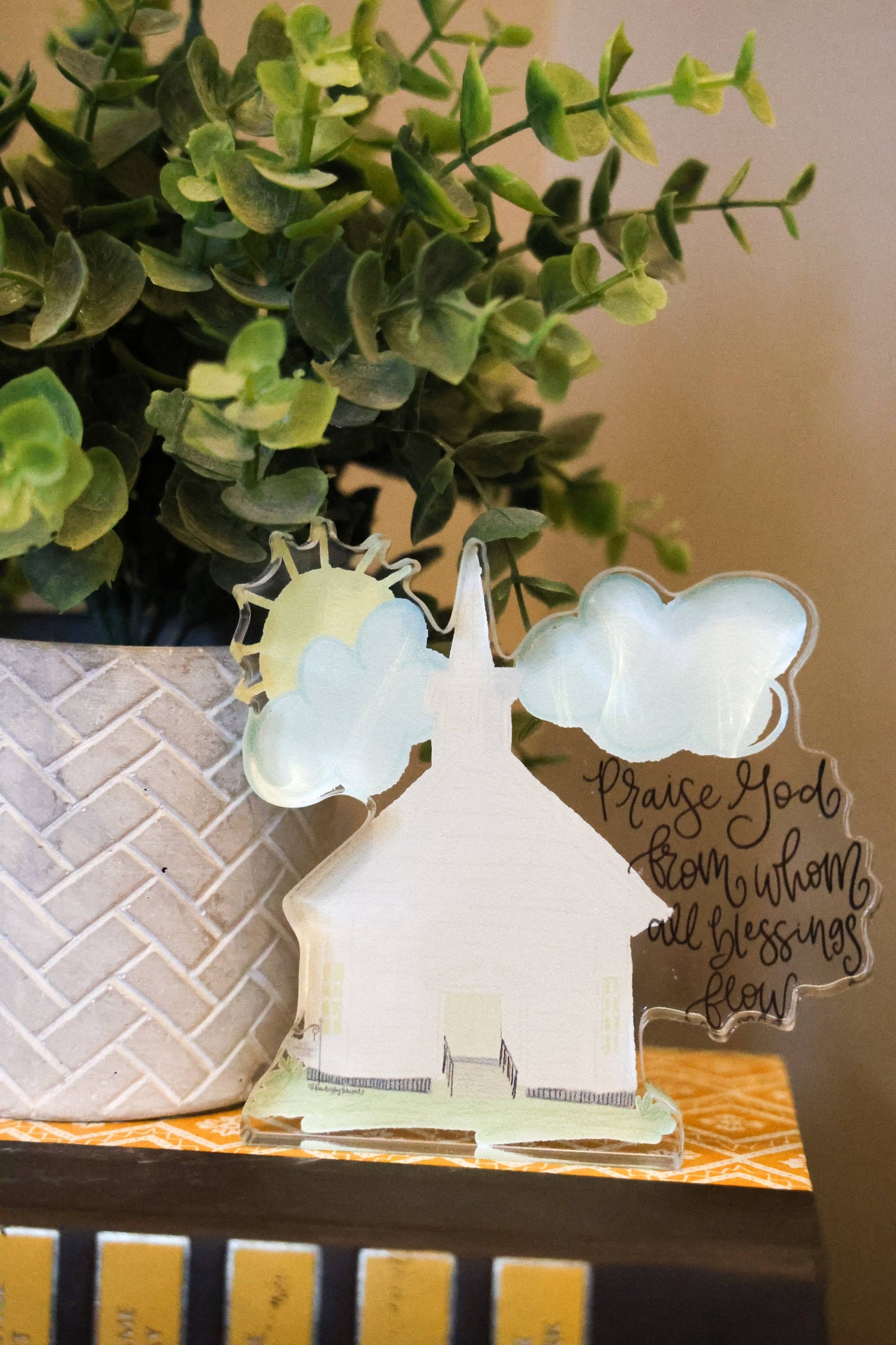 Doodles By Rebekah - Doxology Church Acrylic Shelf Sitter