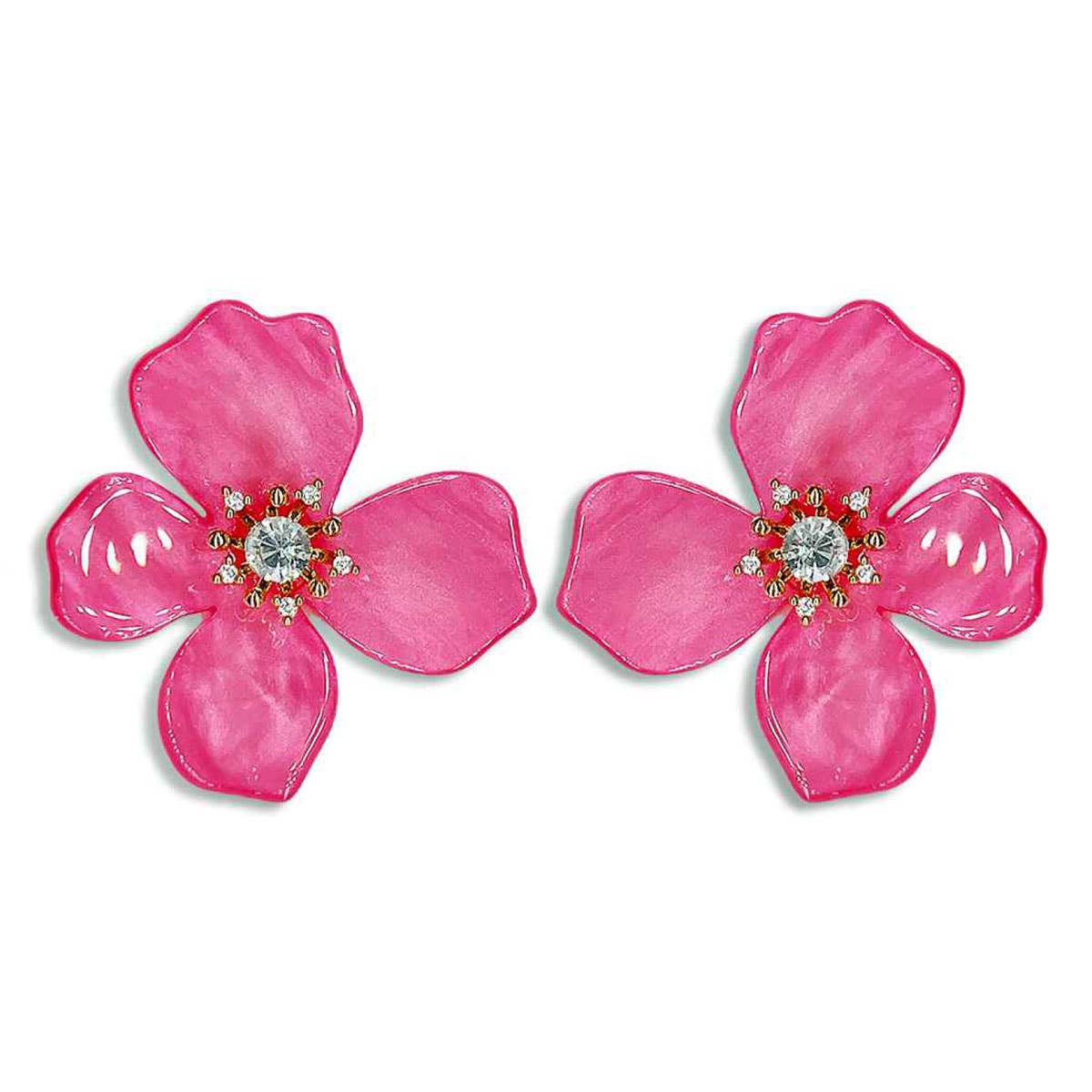 Viv&Lou - Hot Pink Clara Earrings