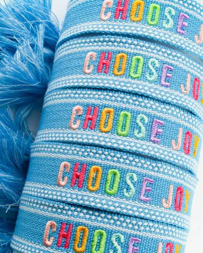 Cleary Lane - Colorful Embroidered Bracelets: Hot Pink | Be Kind