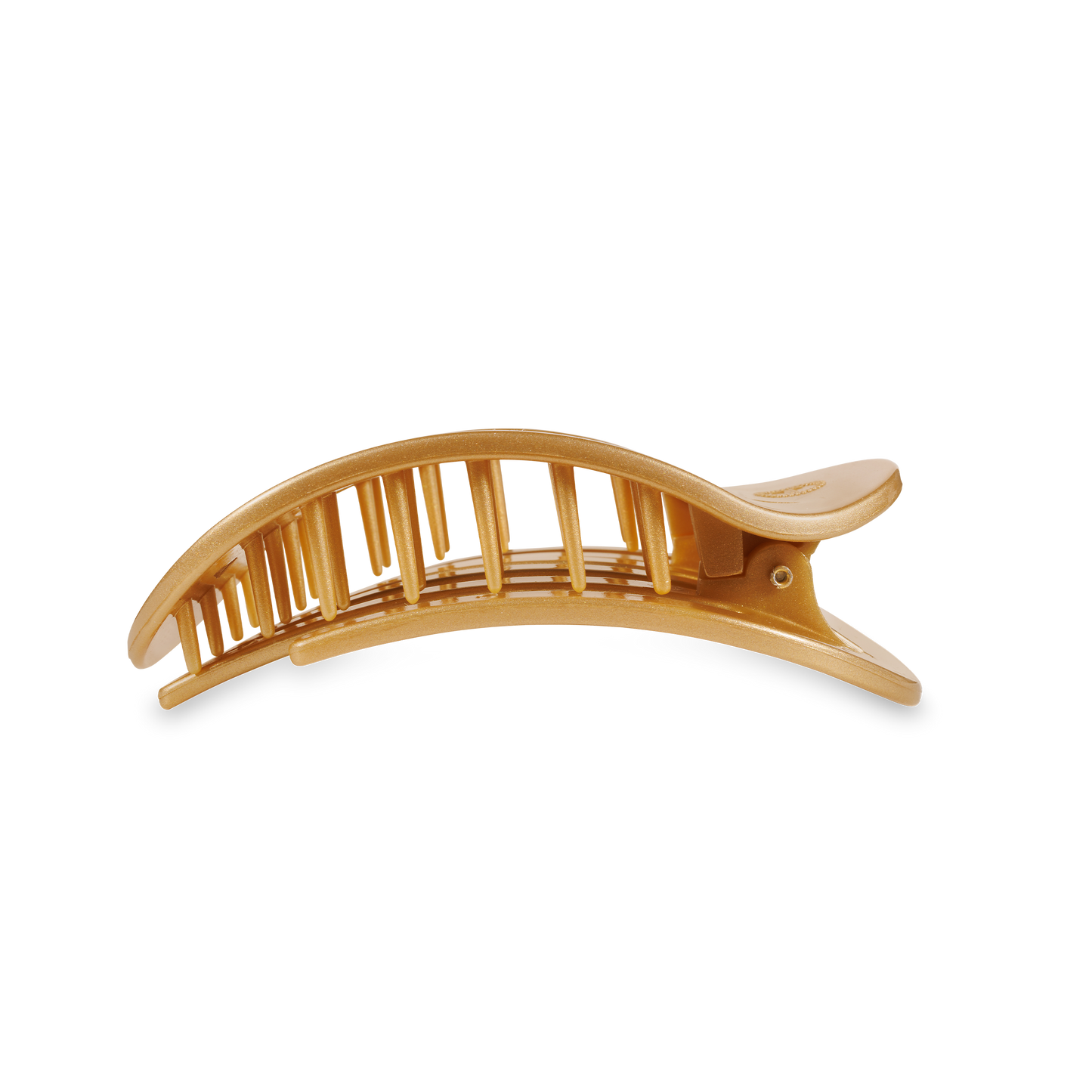 TELETIES - Round Flat Hair Clip | Medium | Champagne Toast