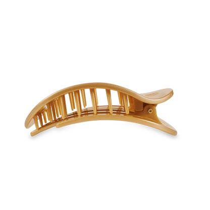 TELETIES - Round Flat Hair Clip | Medium | Champagne Toast