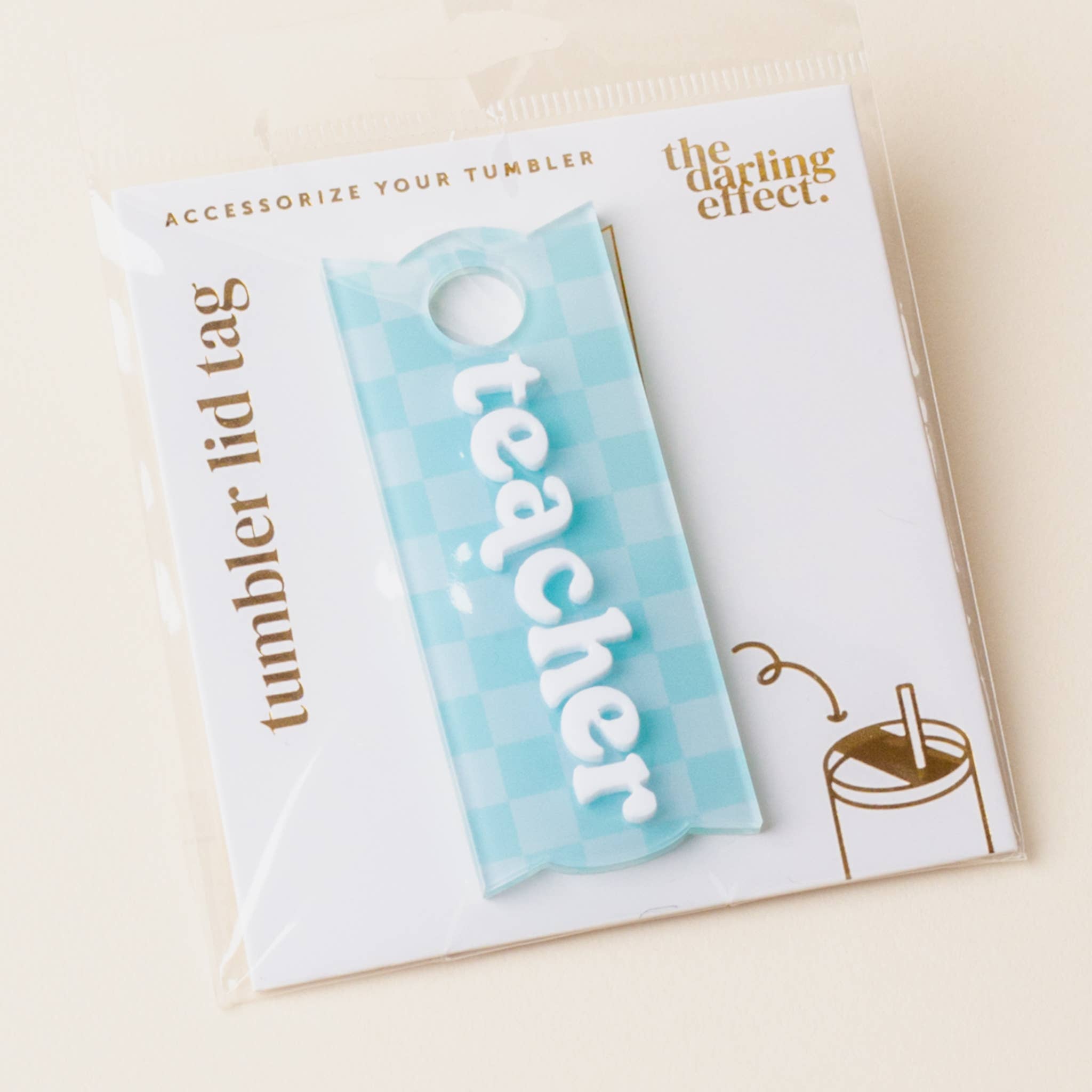 The Darling Effect Tumbler Lid Tag Teacher - Thumbnail 4