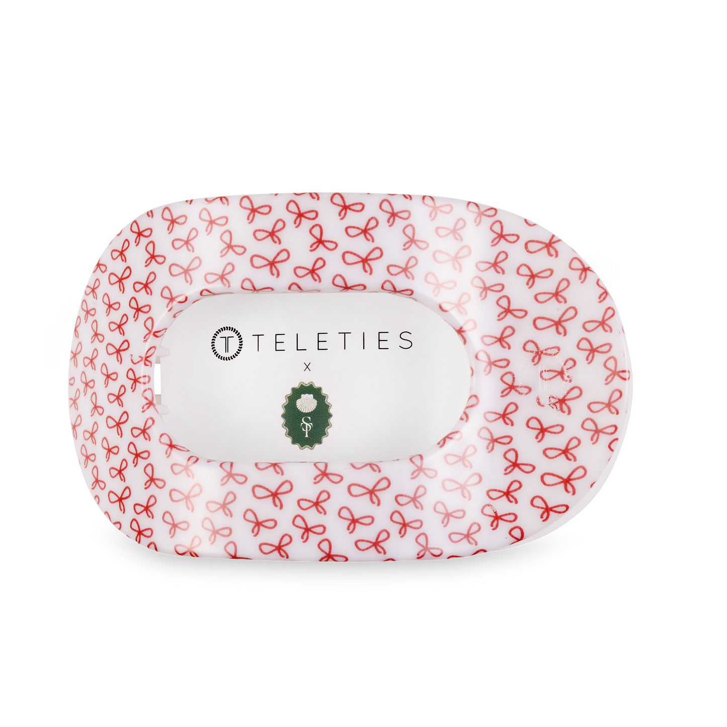 TELETIES - Flat Round Hair Clip | Large | Santa Tucker