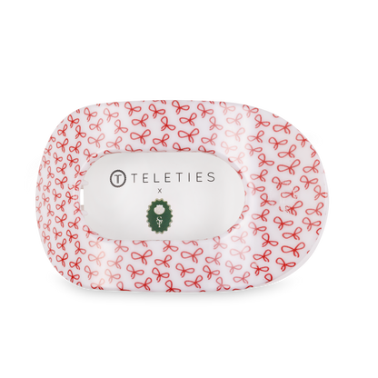 TELETIES - Flat Round Hair Clip | Large | Santa Tucker