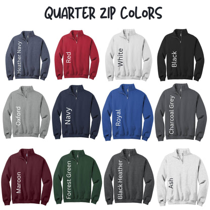 Spirit Quarter Zip Pullovers: Large