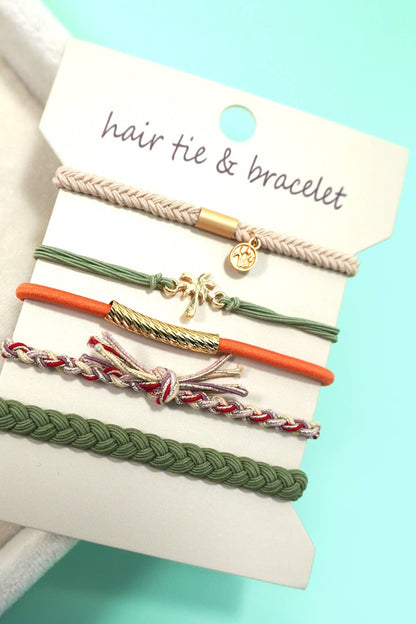 JOSSLYN by wall to wall - BOHO DUAL FUNCTION KNOT BRACELET HAIR TIES | 40BH104: BOW