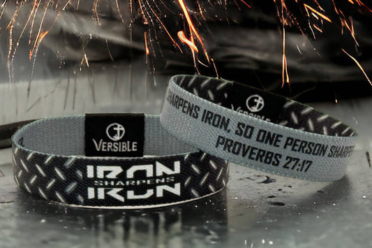 Versible - Iron Sharpens Iron / Proverbs 27:17 Wristband: Small