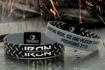 Versible - Versible® Wristbands - Iron Sharpens Iron / Proverbs 27:17: Medium