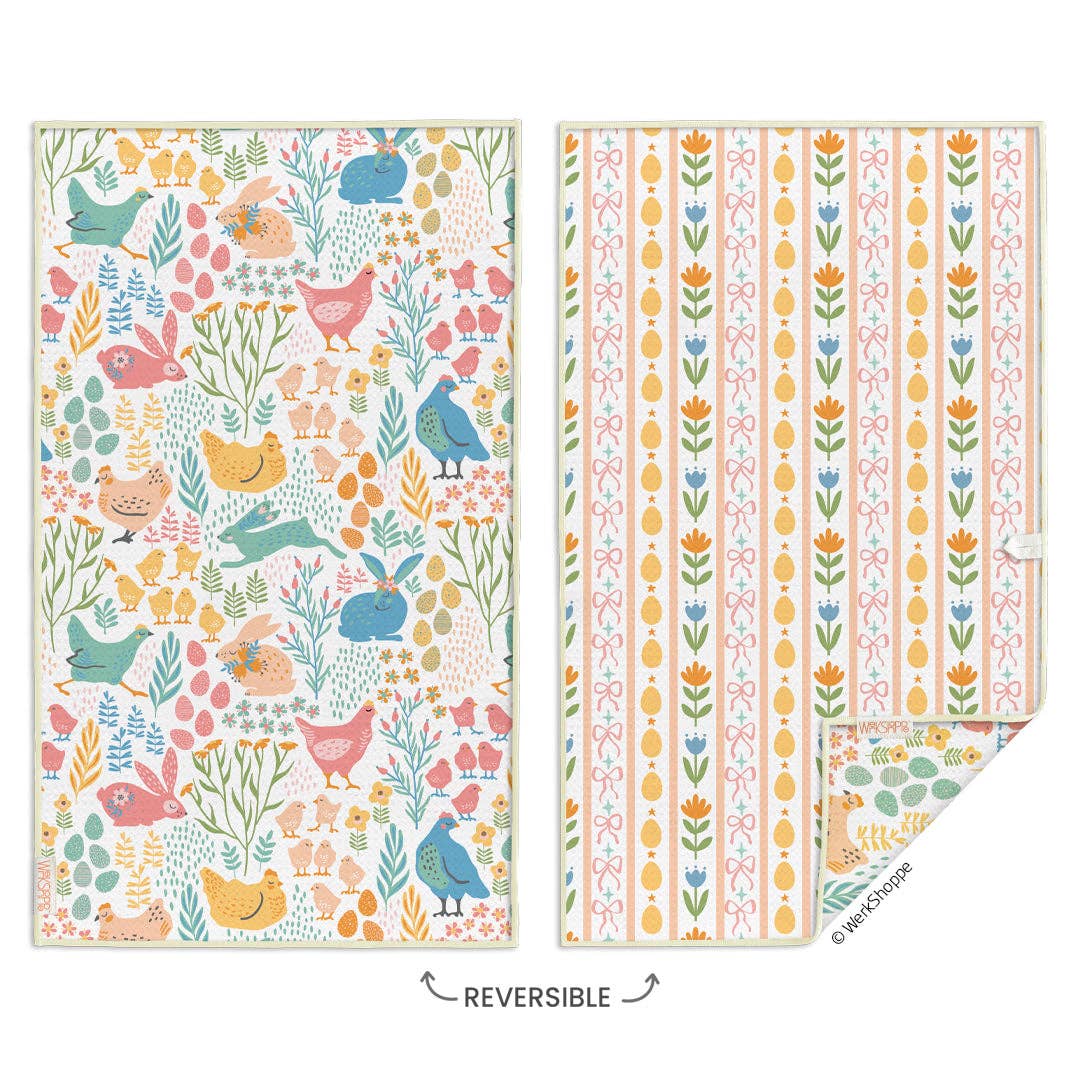 WerkShoppe - Springtime Friends Microfiber Kitchen Towel