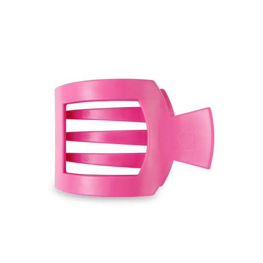 TELETIES - Paradise Pink Medium Flat Square Hair Clip