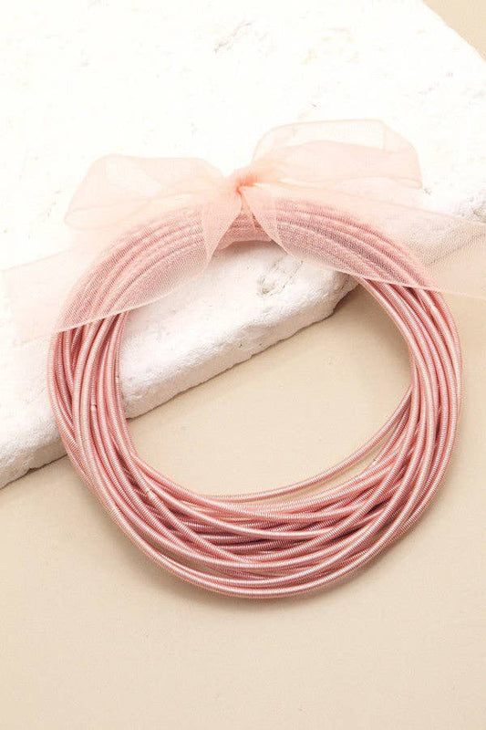 JOSSLYN by wall to wall - Guitar String Bracelets -20pcs set | 40B100: ROSE GOLD