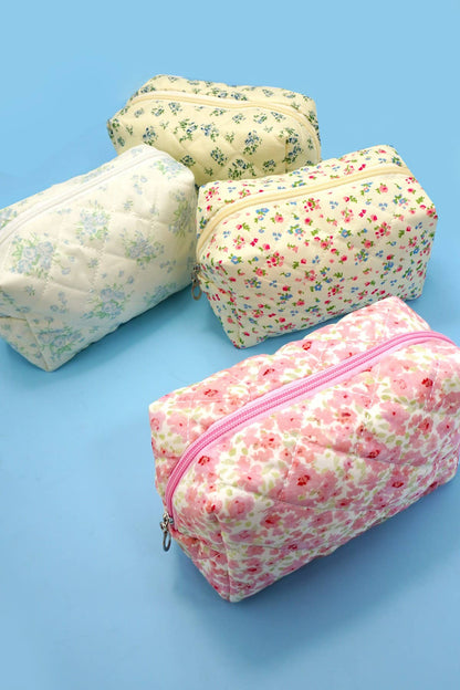 JOSSLYN by wall to wall - FLORAL TOILE PATTERN MAKEUP COSMETIC POUCH BAG | 40P562: G
