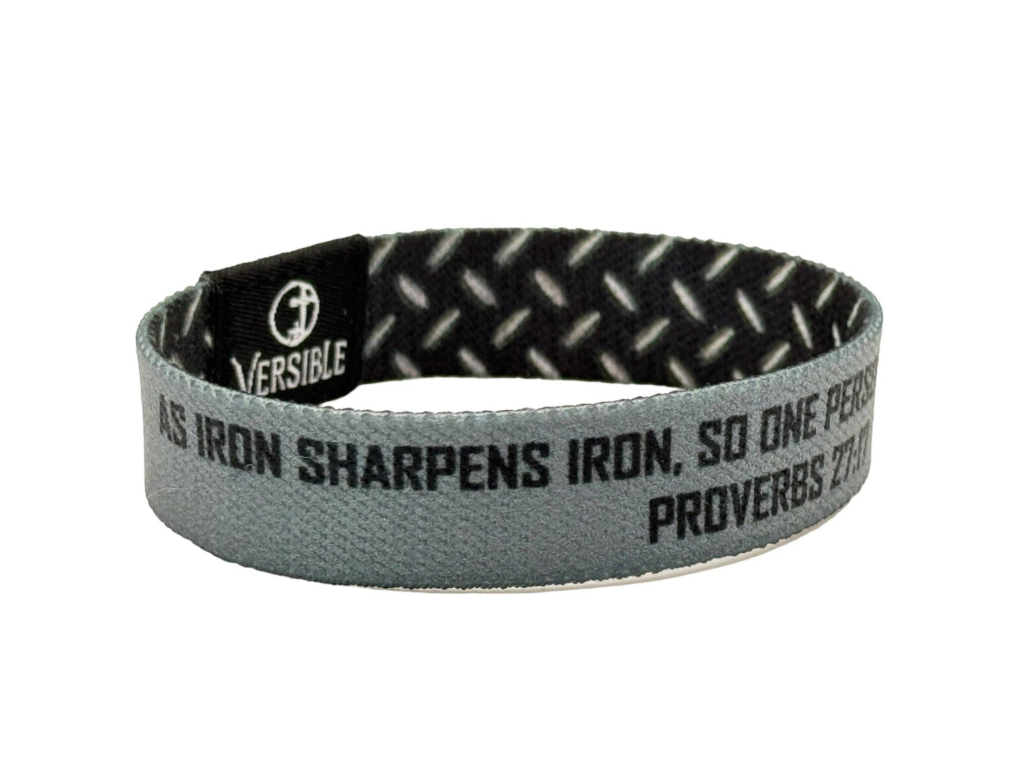 Versible - Versible® Wristbands - Iron Sharpens Iron / Proverbs 27:17: Medium