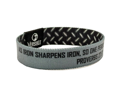 Versible - Iron Sharpens Iron / Proverbs 27:17 Wristband: Large