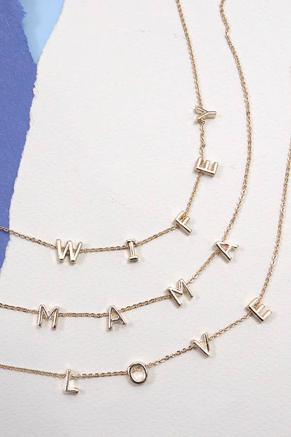 JOSSLYN by wall to wall - MAMA, WIFEY, LOVE NECKLACE  | 52N3010601: MAMA