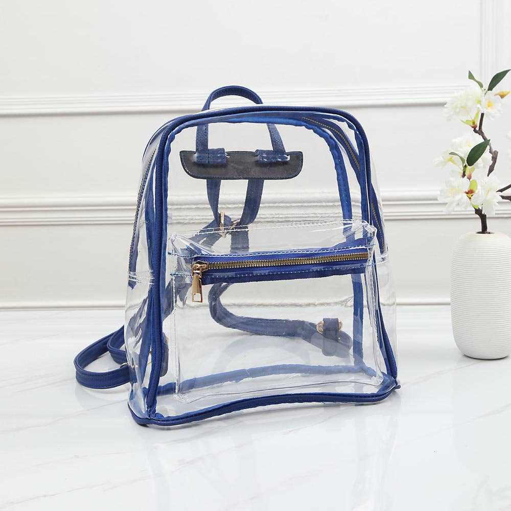Clear Backpack Bag: White