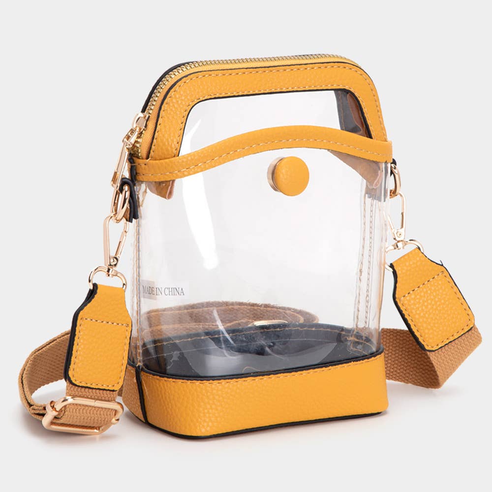Clear Crossbody Bag: Silver