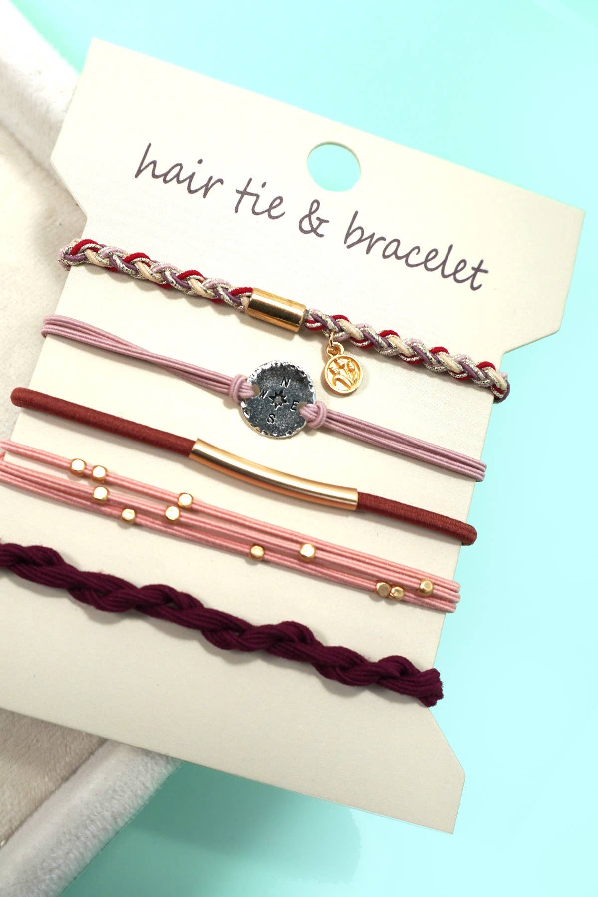 JOSSLYN by wall to wall - BOHO DUAL FUNCTION KNOT BRACELET HAIR TIES | 40BH104: BOW