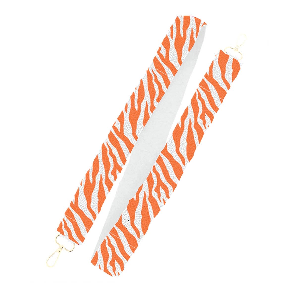 Viv&Lou - Orange Tiger Stripe Beaded Crossbody Strap