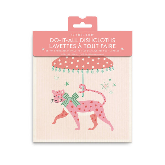 Studio Oh! - Leopard on Parade Do-It-All Dishcloths