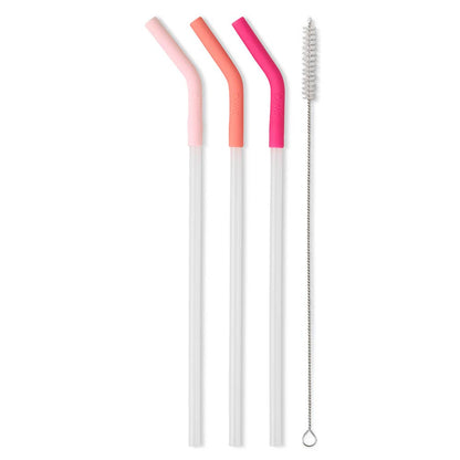 Swig Life - Blush/Coral/Pink  Reusable Straw Set (Mega Mugs)