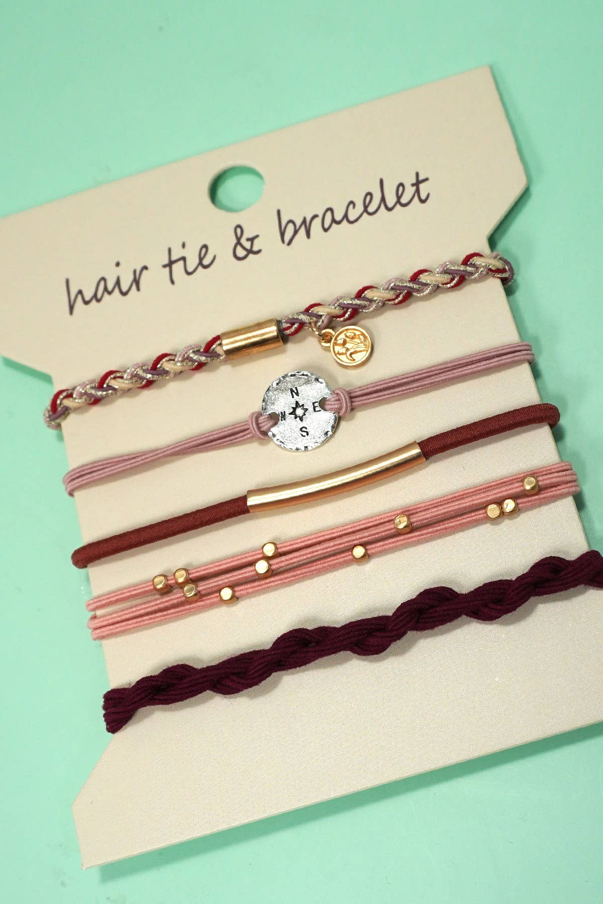 JOSSLYN by wall to wall - BOHO DUAL FUNCTION KNOT BRACELET HAIR TIES | 40BH104: BOW