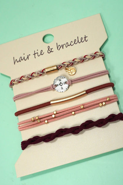 JOSSLYN by wall to wall - BOHO DUAL FUNCTION KNOT BRACELET HAIR TIES | 40BH104: BOW