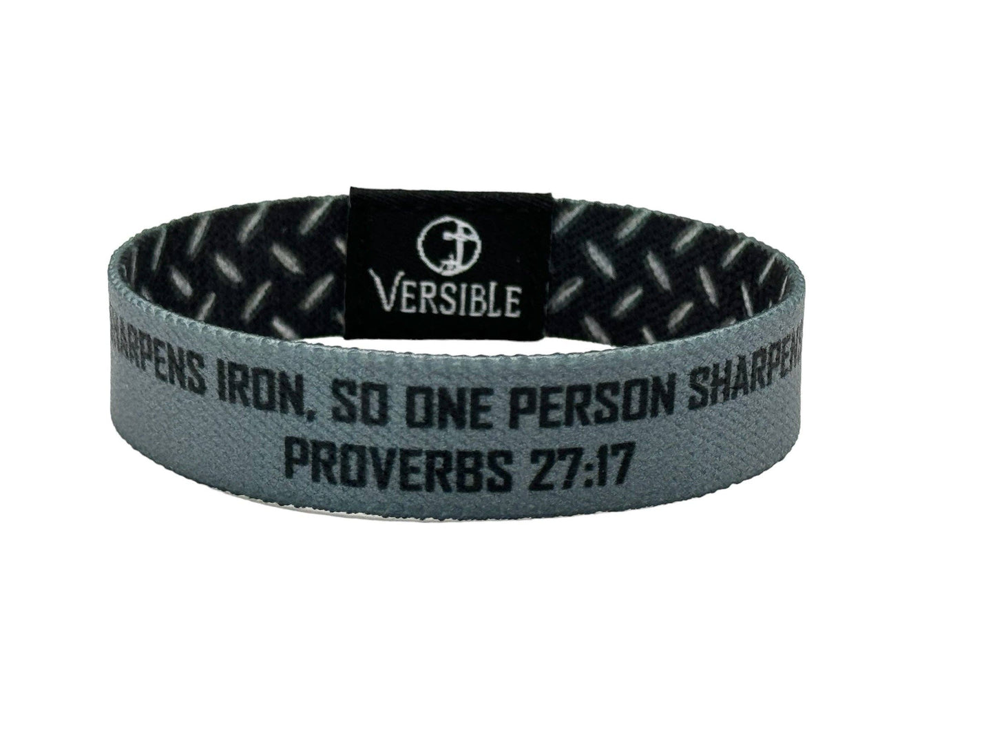 Versible - Versible® Wristbands - Iron Sharpens Iron / Proverbs 27:17: Medium