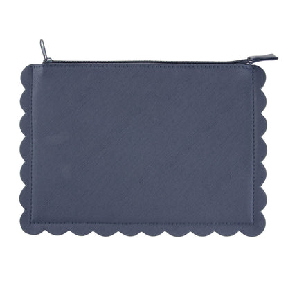 SCALLOP CROSSHATCH POUCH