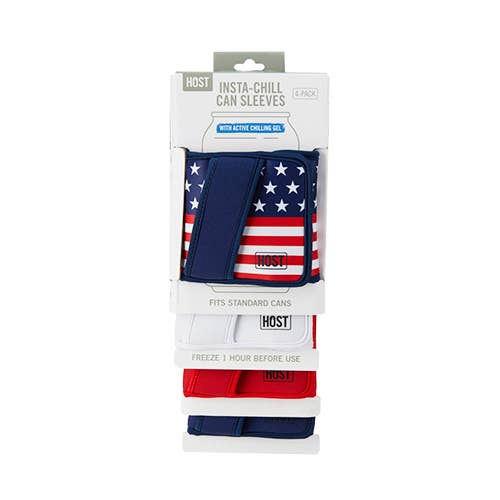 HOST - Insta-Chill Sleeves - Standard Cans - Americana - Set of 4