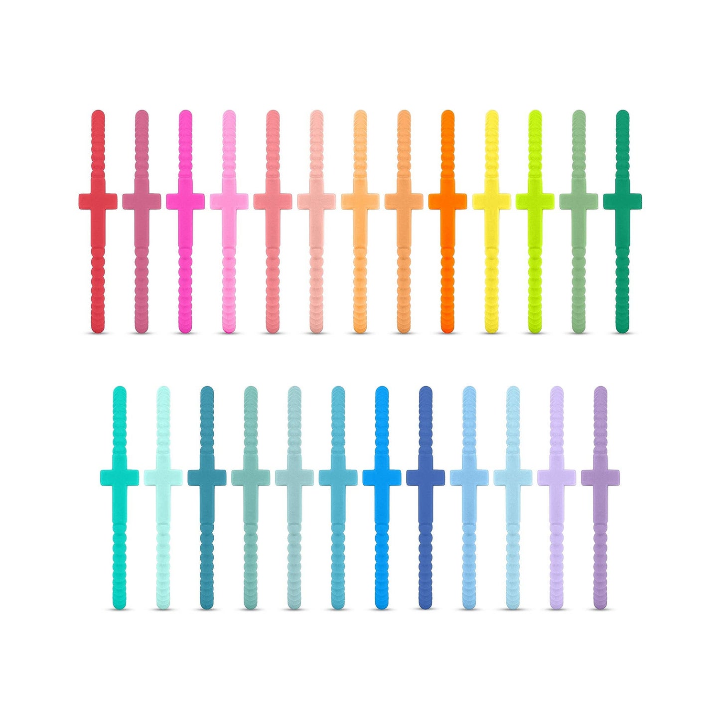 Ryan & Rose - Jesus Bracelets - 25 Packs: Kaleidoscope (25 Pack) / Small