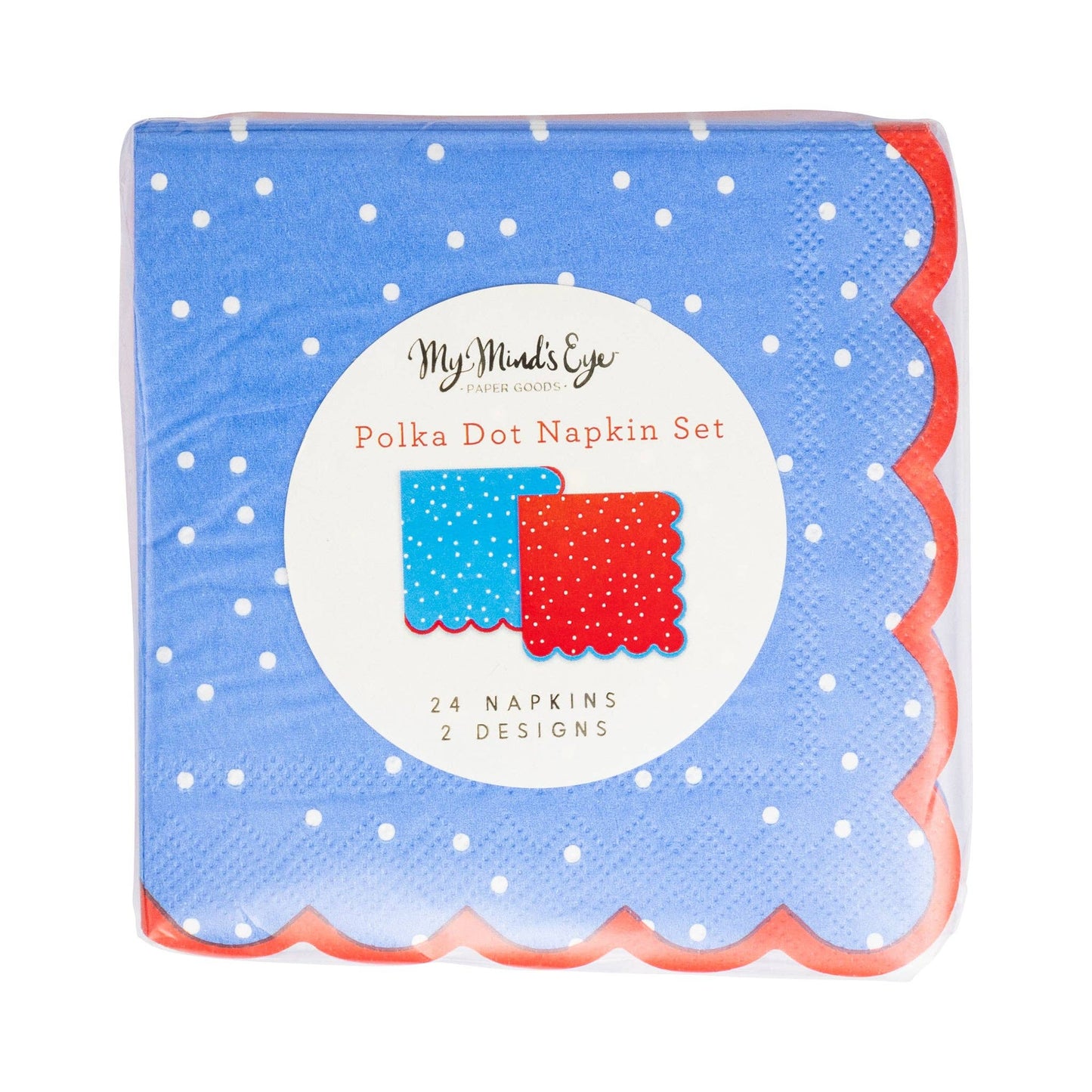 My Mind’s Eye - FLA1138 - Americana Polka Dot Cocktail Napkin Set