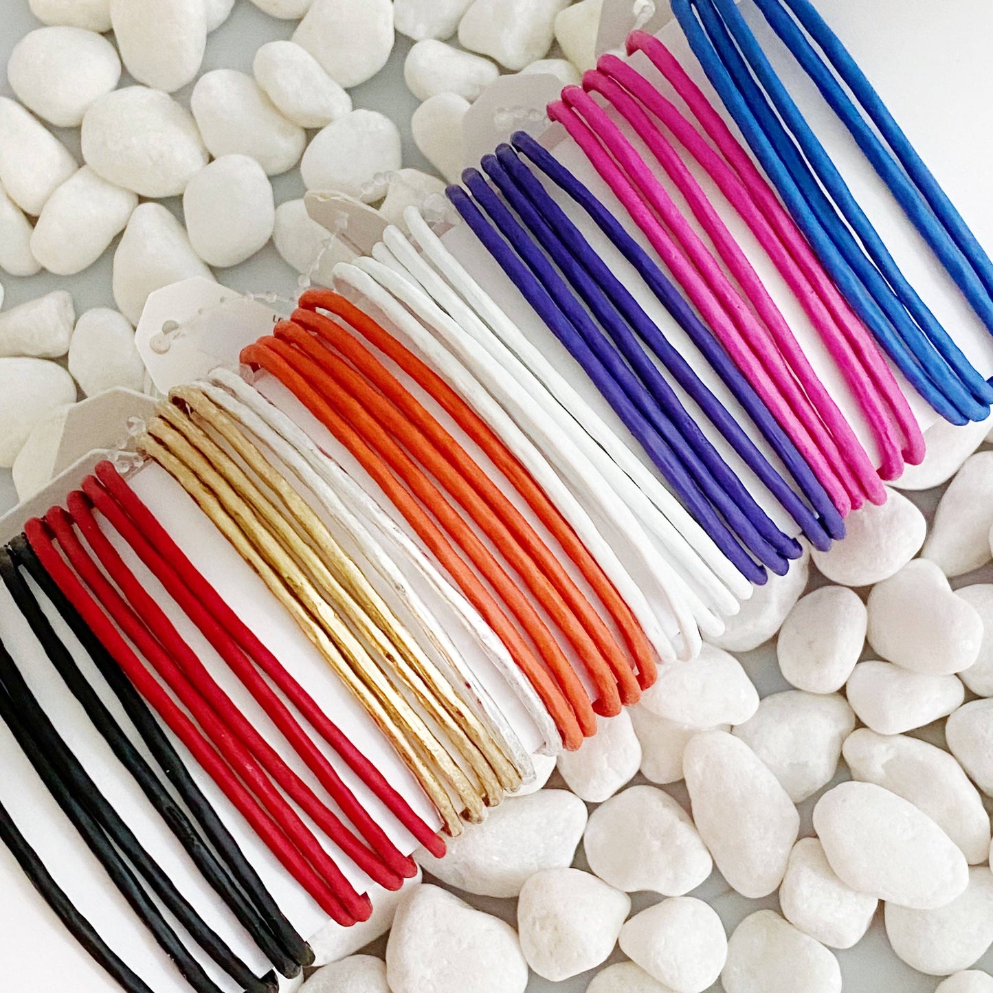 Ellison+Young - Color Of Your Game Slim Bangle Set Of 5: Blue