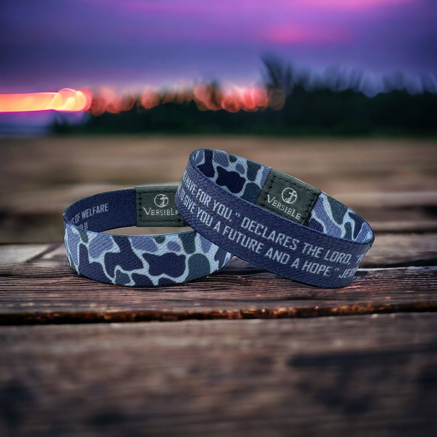 Versible - River Rock Camo Collection: Small / Sage - Philippians 4:13