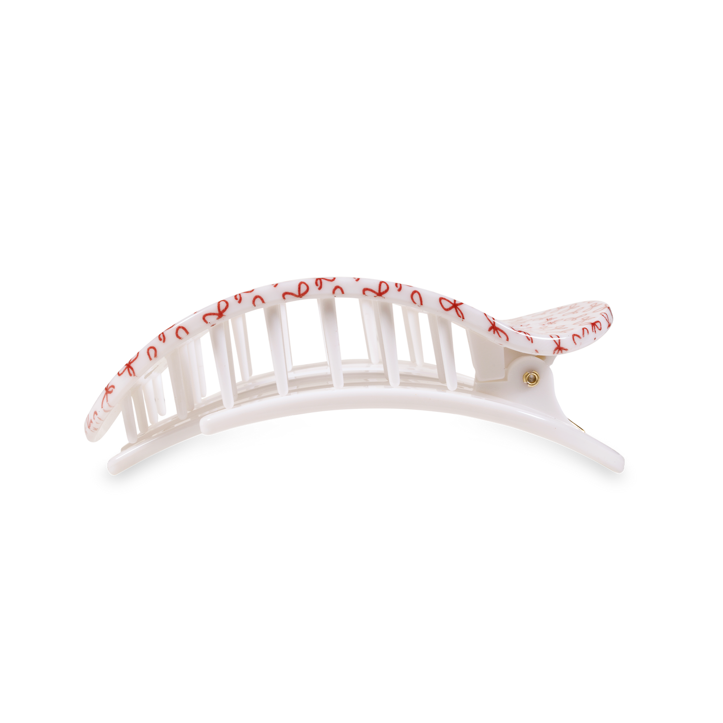 TELETIES - Flat Round Hair Clip | Medium | Santa Tucker