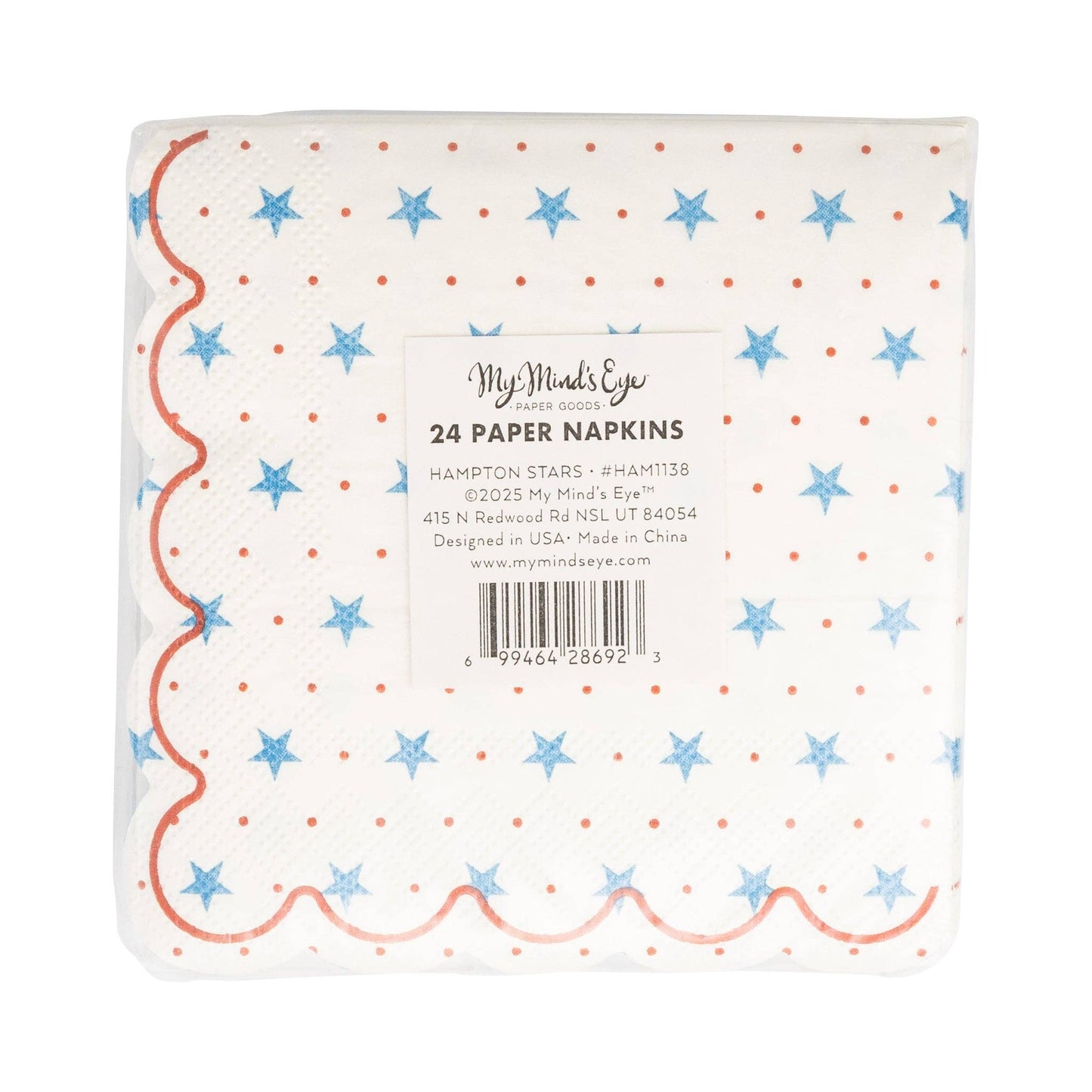 My Mind’s Eye - HAM1138 - Hamptons Petite Stars Cocktail Paper Napkin